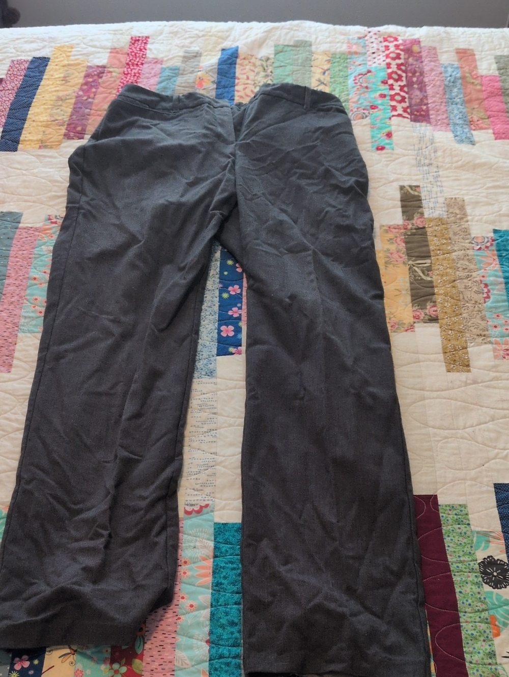 212 Collection Dark Gray Straight-Leg Pants